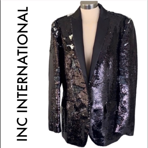 inc mens sequin jacket